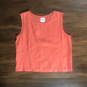 ViaVai by pollero 100% Linen Lagenlook Crop Top